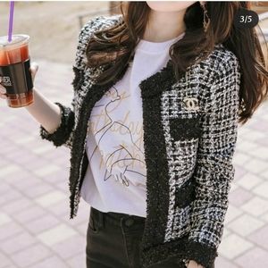 SOLD Black and White Blazer